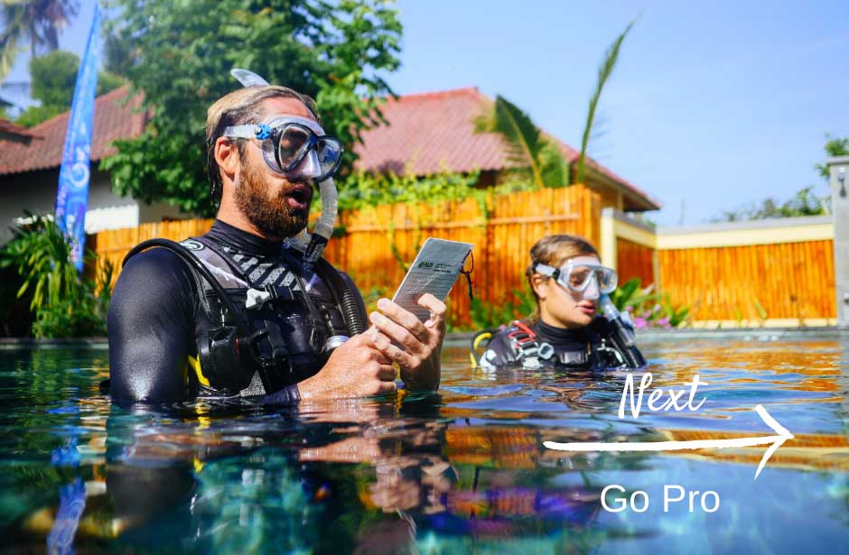 Become diving professionalBali Course Next